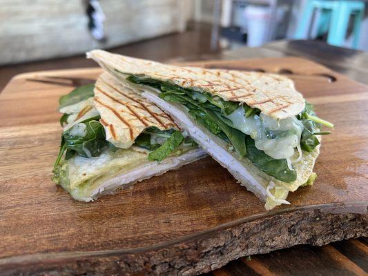 Grilled Turkey Pesto Wrap