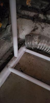 Dryer vent found unconnected