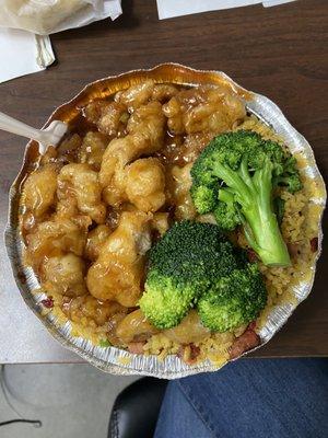 General tso's chicken lunch special L.21