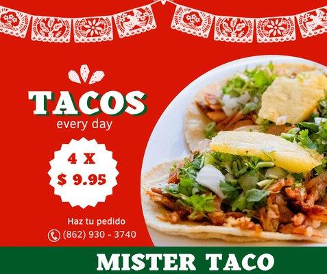 #tacos only $9.95 every day !!!