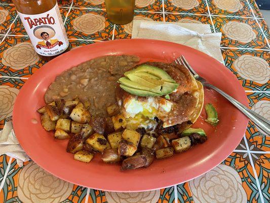 My breakfast this morning at Cafe Jaavy. The absolutely best, most delicious Huevos Rancheros anywhere!