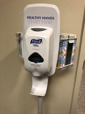 Tissue then sanitize, or just sanitize