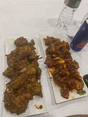 Chicken Pepper Fry and Apollo Fish