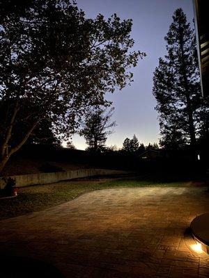 Patio in the evening