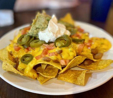 Simple Bean & Cheese Nachos YUM! :)...