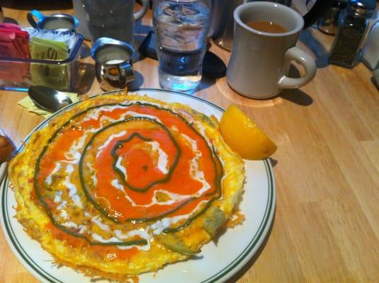 Denver Omelet. Green peppers, onions, tomatoes and a host of other goodness