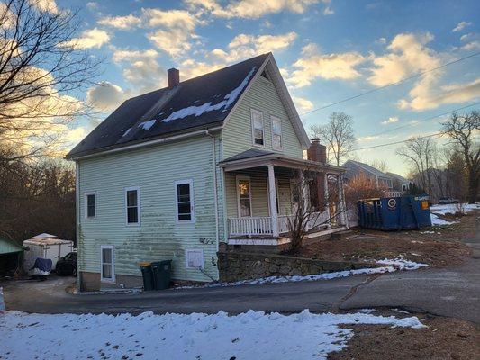 Shingles roof replacement at Abington MA.