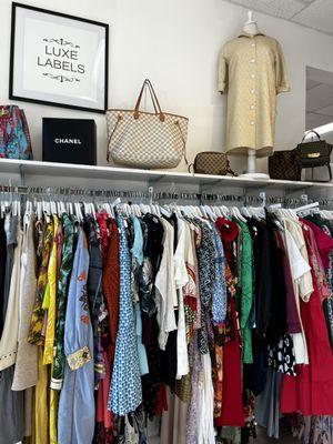 Luxe labels consignment section