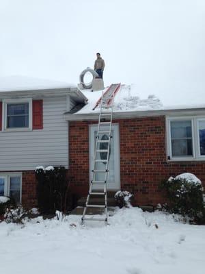 Had to do an emergency liner in order to pass a chimney inspection before closing on a property in Warminster PA Montgomery c...