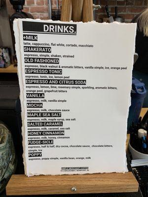 Drink Menu