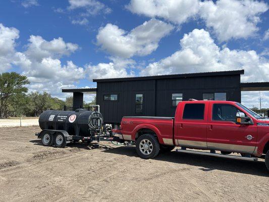 Tiny home neighborhood is just getting started!
We are helping out until they get city water set up!