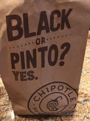 Chipotle bag