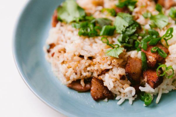 Carnitas Rice (avail as vegetarian or vegan, or sub-avocado!)