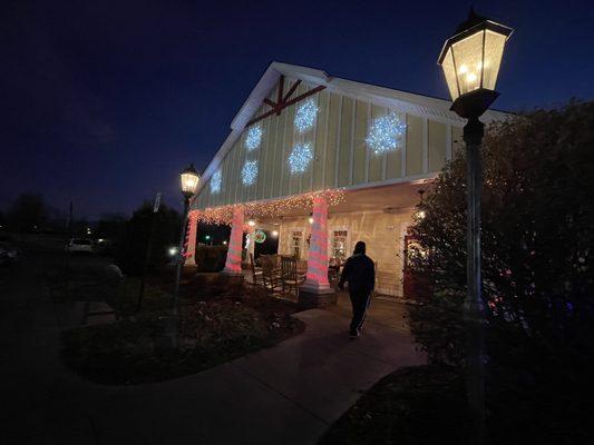 Mama farmhouse dressed up for the holidays