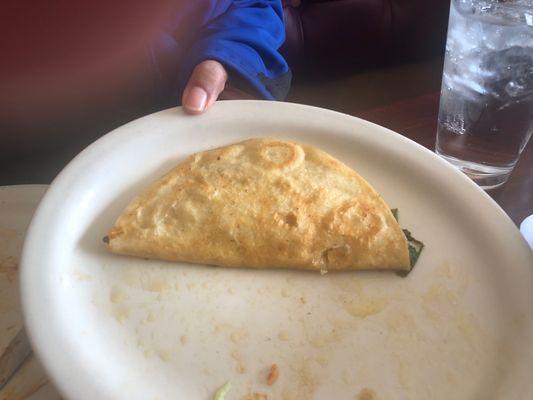 Spinach quesadillas