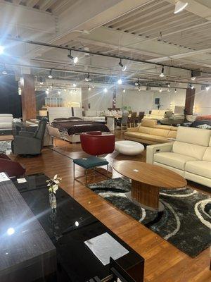 All contemporary style furniture showroom