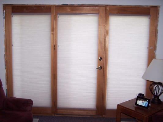 Hunter Douglas Cordless Cellular Shades - French Doors