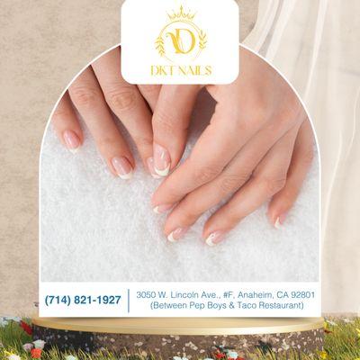 DKT Nails is your go-to spot for flawless nails. 
Enjoy a relaxing experience and leave with nails that make you happy!