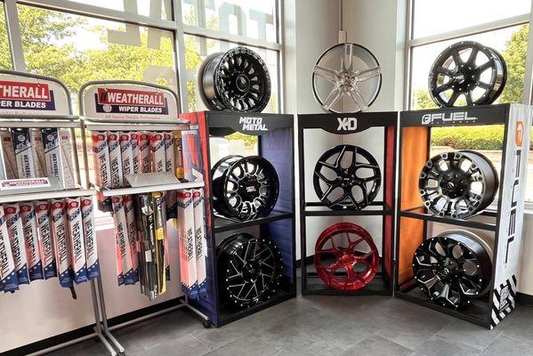 What are the current trends and options for replacing parts on your car ??? It's all displayed in this spotless showroom