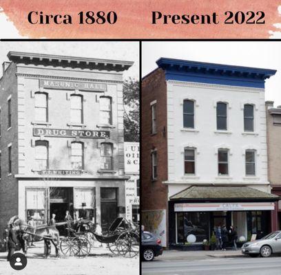 Talk about Full Circle.  Our building was a Drug store in the 1800's!