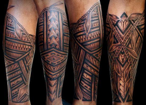 Custom Polynesian Tattoo by Bam