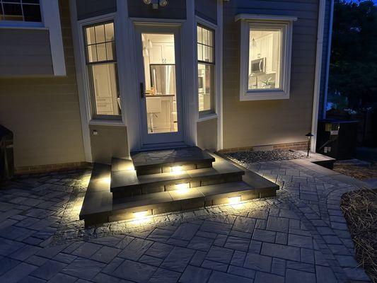 Lighted steps