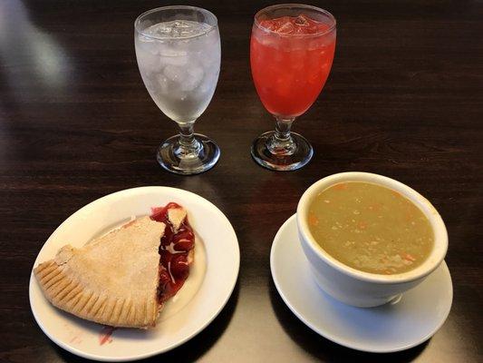 Cherry Pie and Split Pie soup, Fruit Punch