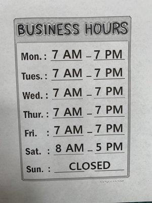 Business hours