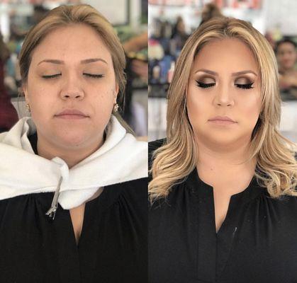 Blowout and makeup