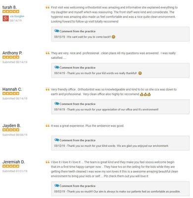 Some of our reviews on our site!