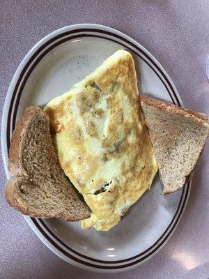 Cheese and sausage omelet