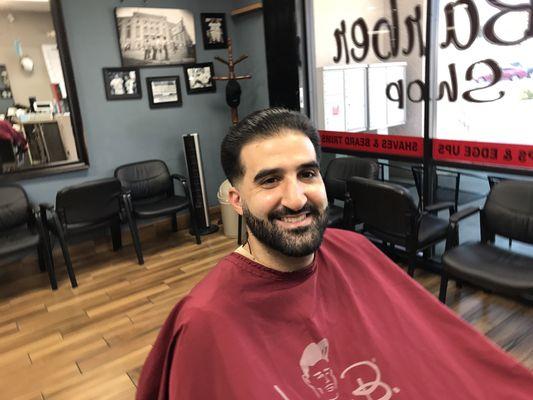 Haircut and beard trim