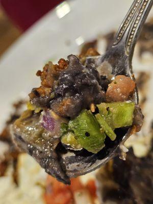 Close-up of the Huevos Rancheros breakfast.