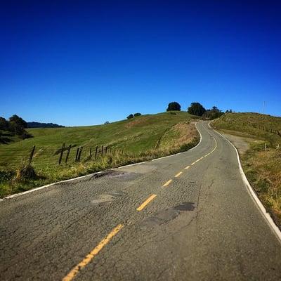 Local cycling sample:  Near the top of Orr Springs Road