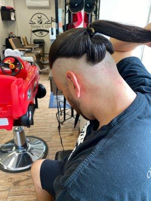 Awesome hair cuts , from Colin and Aidan.