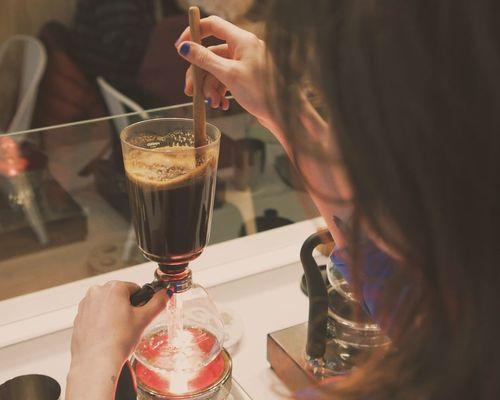 Siphon-brewed coffee is what we're renowned for.