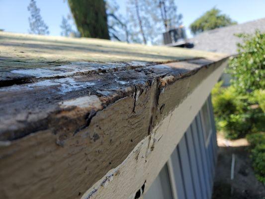 Here we have a great example of the importance of properly installing a drip edge metal.