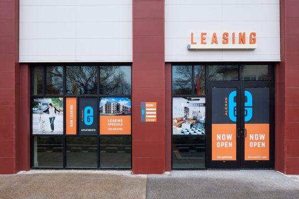 Front door to the leasing office located off 6th street!