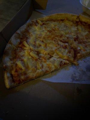 Cheese and pineapple