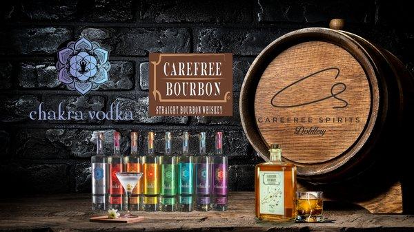 Chakra Vodka and Carefree Bourbon