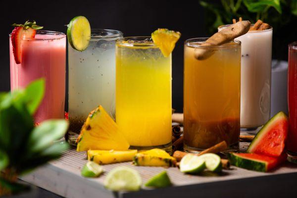 Aguas Frescas - fresh fruit water drinks made in-house!