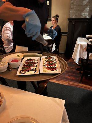 Homemade-tableside burrata.