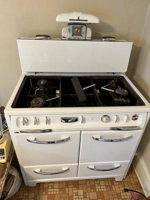 Vintage gas stove repair