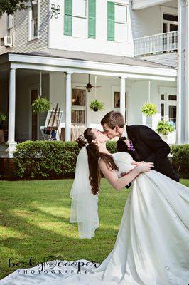 Bride and groom kiss!