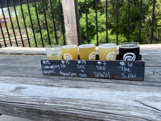 Flight of 5oz craft beers!