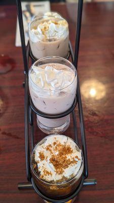 Iced coffee flight with alcohol