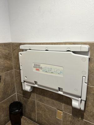 Mamas- they have a changing table in restroom!