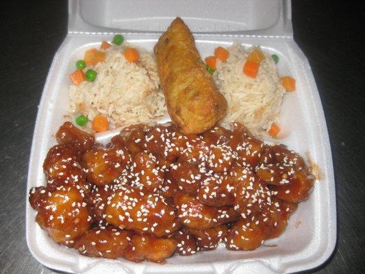 Sesame Chicken and Rice