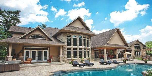 Beautiful Gilkey Windows overlooking the pool area