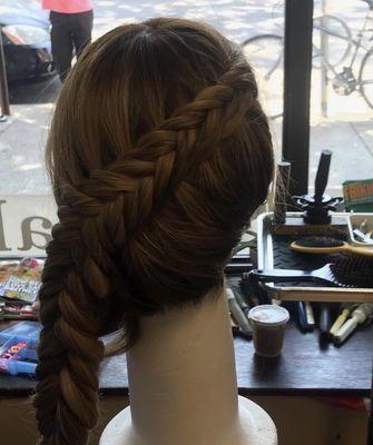 French braided ponytail